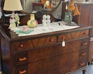 Antique Waterfall Dresser