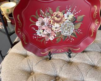 Tole Painted Tray
