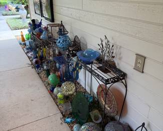 Lots of colorful glass of all shapes and sizes