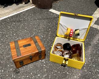 vintage boxes and so many costume jewelry pieces