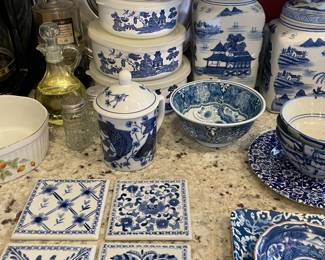 Blue transferware