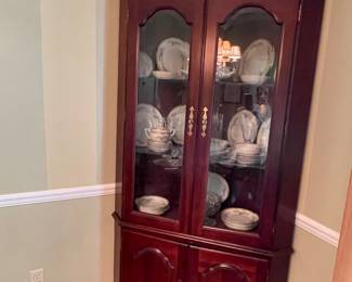 Corner china cabinet