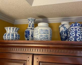 Some of many blue & white porcelain 