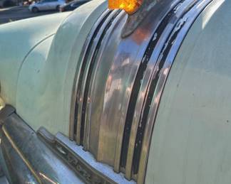 1953 Pontiac Indian Chief Hood Ornament Illuminated Amber