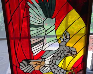 Stained glass eagle