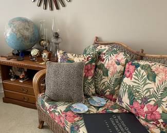 Bamboo & rattan settee