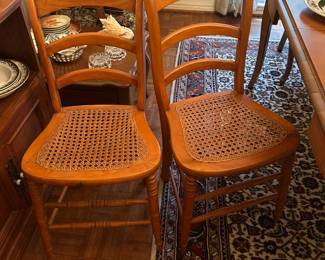 Chairs with cane seats