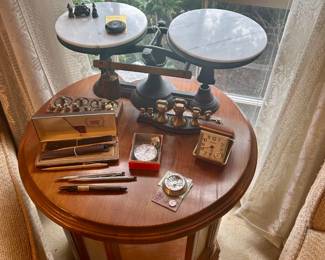 Antique Cast Iron and Brass Balance Scale