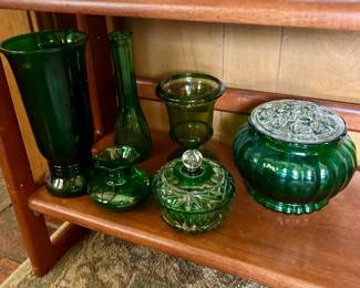 Vintage Green Glass