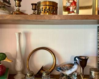Brass Pieces (Ink Well, Cricket Box and More)