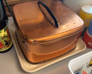 Cake Plate and Copper Cover