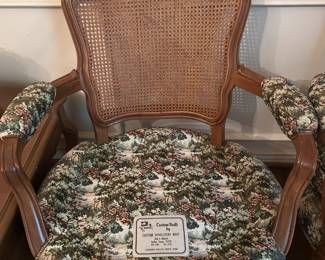 Pair of French Style Chairs with Cane Backs
