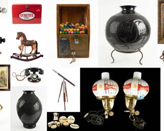 Antiques, Vintage Collectibles, Art, Pottery, Coin-op and more!