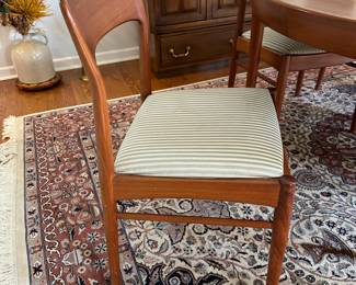 1960's teak dining table with chairs.