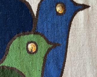 Decorative wall hanging with metal accents