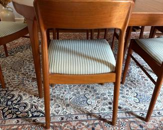1960's teak dining table with chairs.