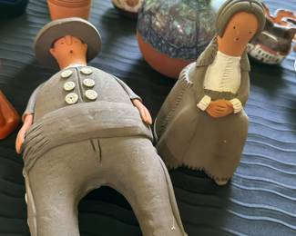 Terra cotta pottery figurines