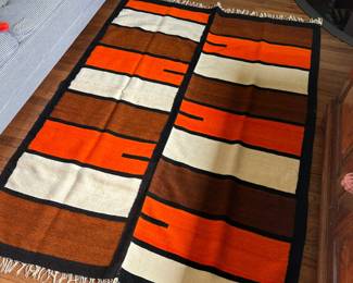 Striking mid-century rug in like-new condition.