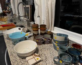 Fully stocked kitchen potter $2-$10 whitewashed Italian terracotta dishes various wedding pieces, set