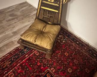 Early Tibetan meditation chair likely pre 1900. From antique shop in Italy $250,