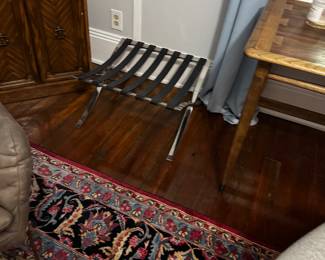 Barcelona bench used as a luggage rack $15