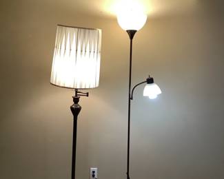 Swing Arm Floor Lamp & 2-Way Light