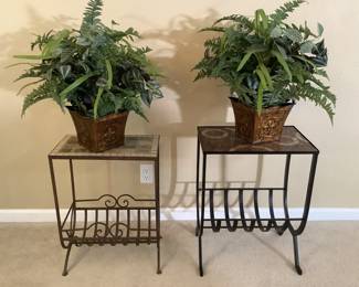 Faux Plants & Magazine Racks