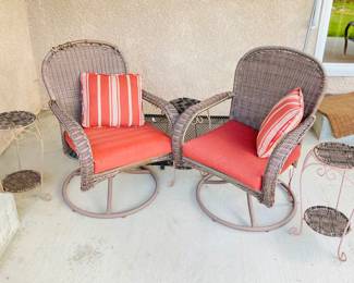 Swivel Patio Chairs, Plant Stands