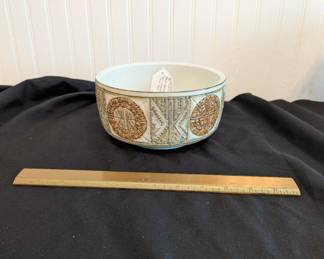 C94 - $30. Royal Copenhagen Kari Christensen MCM Bowl. Measures 6.75" Round x 3.5" Tall