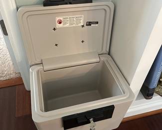 C81 - $30. Sentry Safe #1170. File size locking Fire Proof Safe w/Keys. Measures 13" wide x 15" tall