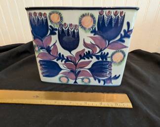 C93 - $50. Royal Copenhagen Oblong Frajance Vase Stamped 206/2942.