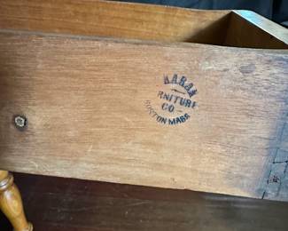 C80 - $60. Wooden Side Table with single drawer from Boston, MA. Measures 25" wide (without leaves up) 35.5" (with leaves up) 24.5" tall.