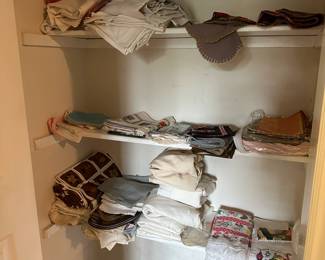 C68 - Overview of linens all individually priced.