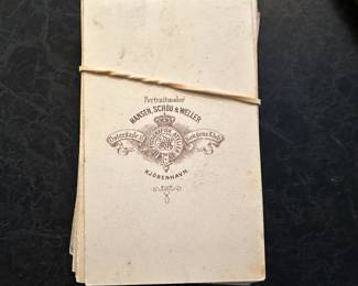 C47- $30. Set of Hansen & Schou Portrait Cards 1800's.