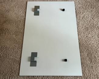 C76 - $40. Heavy Glass Mosaic Style Mirror. Measures 35" wide x 24" tall.