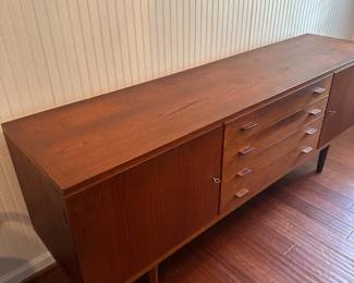 C2 - $1750. MCM Ry Mobler Credenza. Made in Denmark. Measures 78.5" Wide x 19.5" Deep x 31" Tall