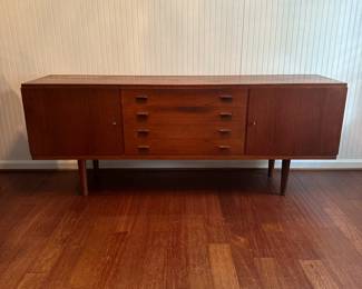 C2 - $1750. MCM Ry Mobler Credenza. Made in Denmark. Measures 78.5" Wide x 19.5" Deep x 31" Tall