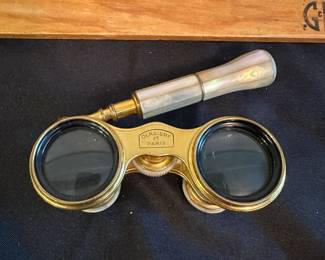 C33 - $125. Mother of Pearl Opera Glasses by Cornelius Knudsen Denmark. Excellent condition!