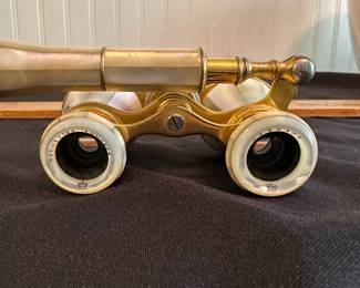 C33 - $125. Mother of Pearl Opera Glasses by Cornelius Knudsen Denmark. Excellent condition!