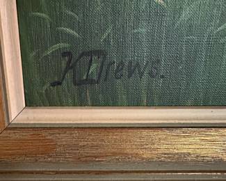 C4 - $250. Kai Jeppe Drews Original Painting. Framed measures 44" Wide x 32" Tall.