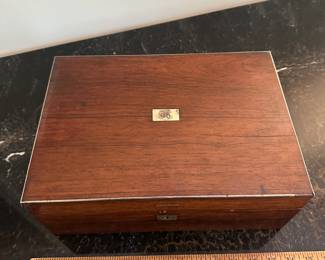 C82 - $50. Antique Letter Box / Writing Desk. Exterior is in very good condition. Inside has some loose pieces you could repair or use without!