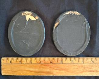 C20 - $150 for the Pair. Emma Siboni artist (1877-1940) Original Miniature Paintings / Portraits on Celluloid.