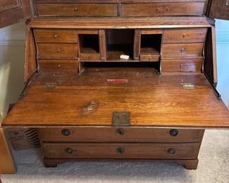 C12 - $500. Antique Danish Bureau Bookcase Desk. 125 Years old From Denmark Measures 46" Wide x 22" Deep x 88" Tall
