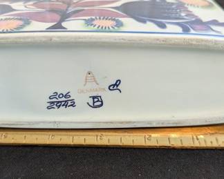 C93 - $50. Royal Copenhagen Oblong Frajance Vase Stamped 206/2942.