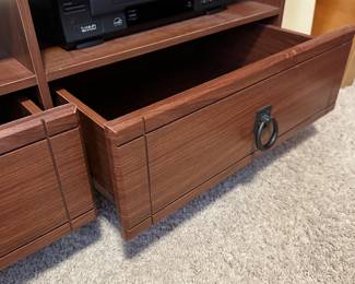 C64 - $30. Media Stand. Measures 43" wide x 18" deep x 18" tall.