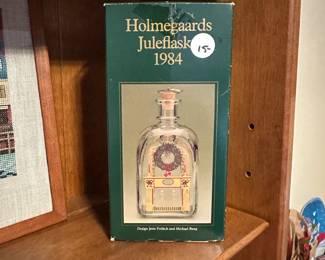 C53 - $15. Holmegaards Juleflaske / Christmas bottle/decanter with box. 1984.