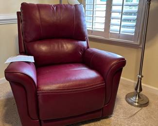C65a - $400. Rooms To Go - Triple Power Recliner. In great condition, other than small scuff on bottom of foot rest unseen when up right. Measures 38" wide x 33" deep x 42" tall.