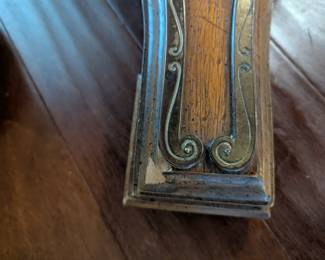 C117- $150. MCM Clover Shaped table. This Table height is adjustable with a lever. Made in Westbury NY Measures 39.5" Wide. Height ranges from coffee and dining height. Great table for cards!