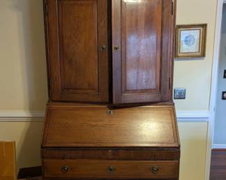 C12 - $500. Antique Danish Bureau Bookcase Desk. 125 Years old From Denmark Measures 46" Wide x 22" Deep x 88" Tall
