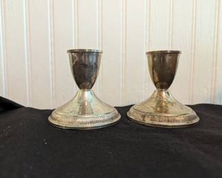 D13 - $30. Pair Duchin Sterling Silver Candlesticks